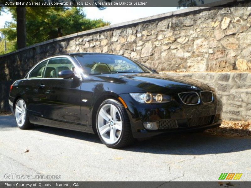 Jet Black / Cream Beige Dakota Leather 2009 BMW 3 Series 335i Convertible