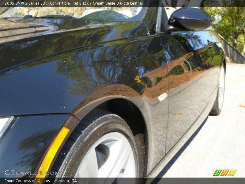 Jet Black / Cream Beige Dakota Leather 2009 BMW 3 Series 335i Convertible
