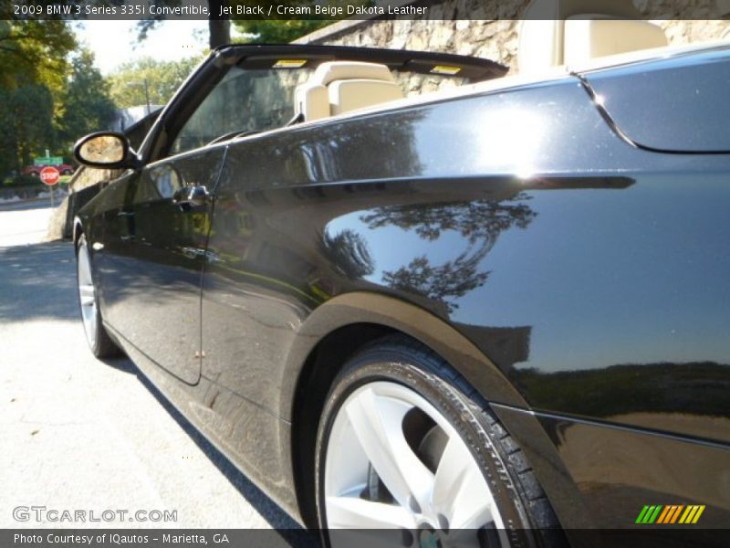 Jet Black / Cream Beige Dakota Leather 2009 BMW 3 Series 335i Convertible