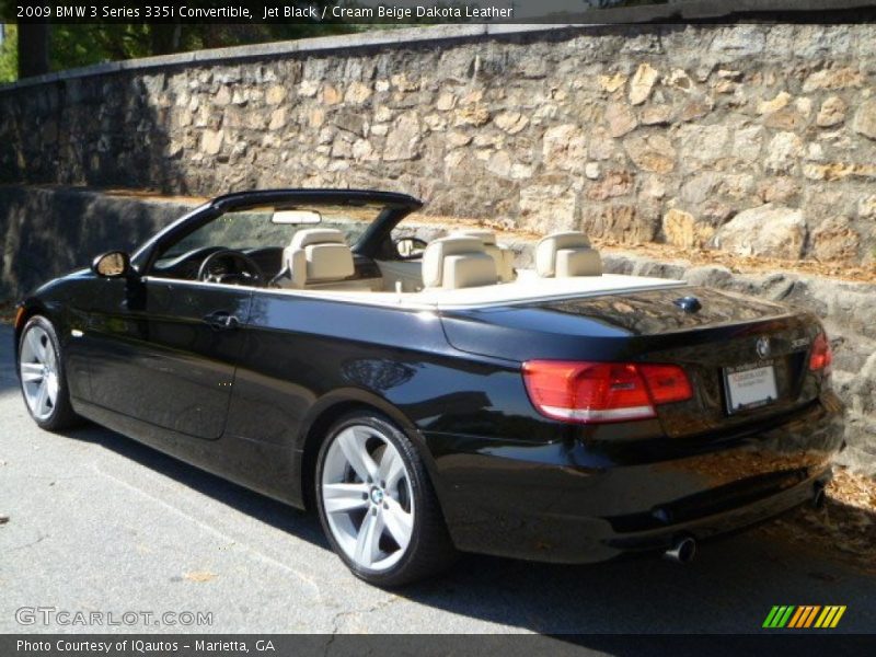 Jet Black / Cream Beige Dakota Leather 2009 BMW 3 Series 335i Convertible
