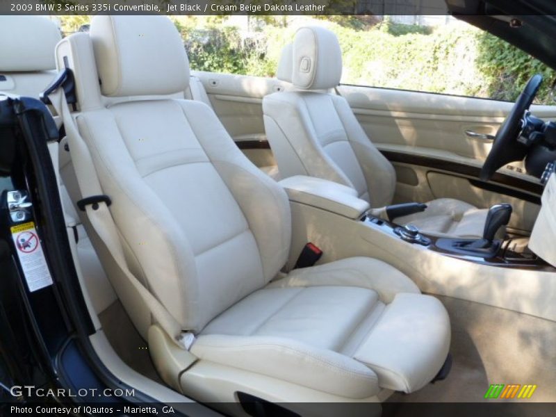 Jet Black / Cream Beige Dakota Leather 2009 BMW 3 Series 335i Convertible