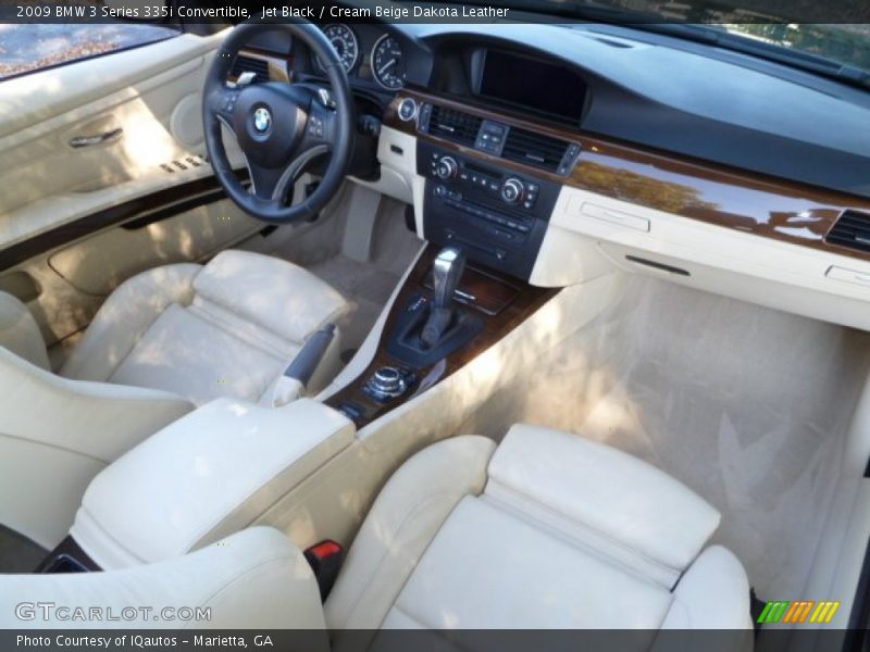 Jet Black / Cream Beige Dakota Leather 2009 BMW 3 Series 335i Convertible