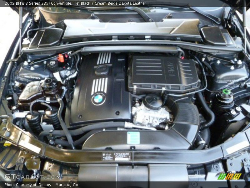 Jet Black / Cream Beige Dakota Leather 2009 BMW 3 Series 335i Convertible