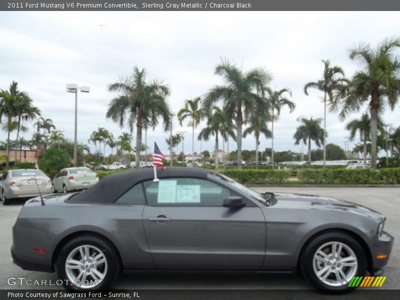 Sterling Gray Metallic / Charcoal Black 2011 Ford Mustang V6 Premium Convertible