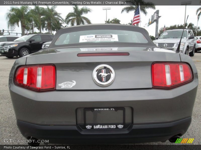 Sterling Gray Metallic / Charcoal Black 2011 Ford Mustang V6 Premium Convertible