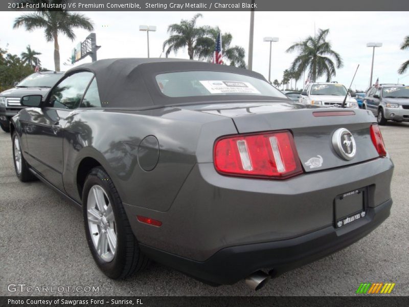 Sterling Gray Metallic / Charcoal Black 2011 Ford Mustang V6 Premium Convertible