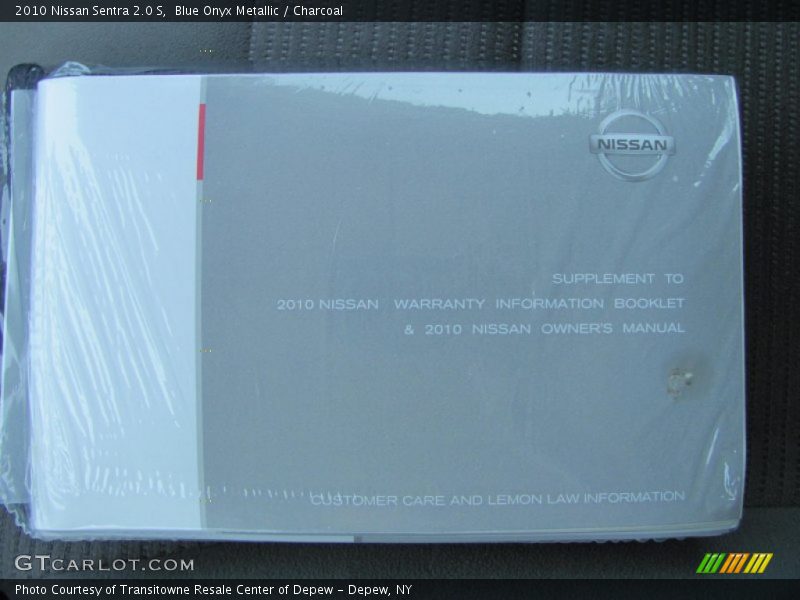 Blue Onyx Metallic / Charcoal 2010 Nissan Sentra 2.0 S