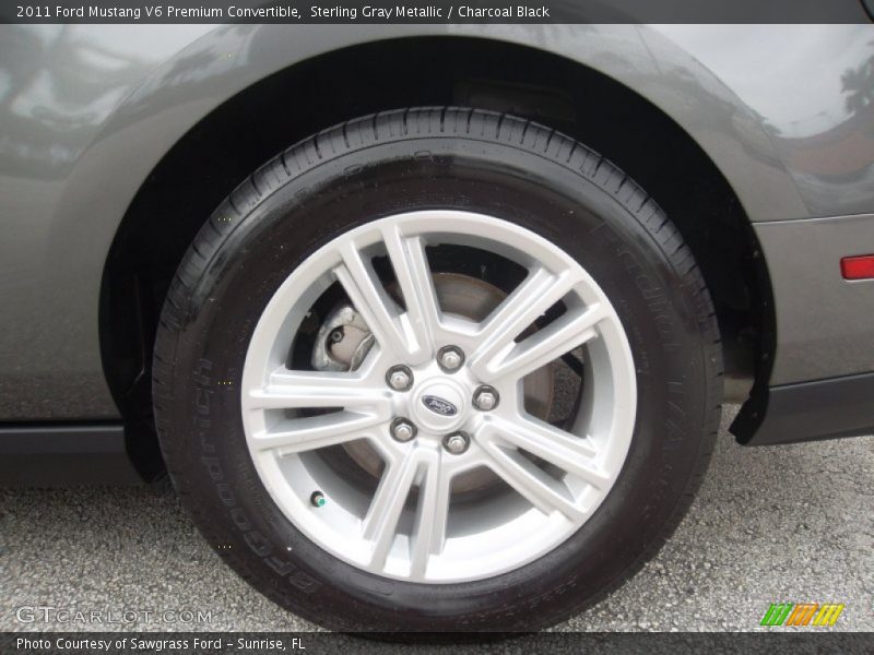 Sterling Gray Metallic / Charcoal Black 2011 Ford Mustang V6 Premium Convertible