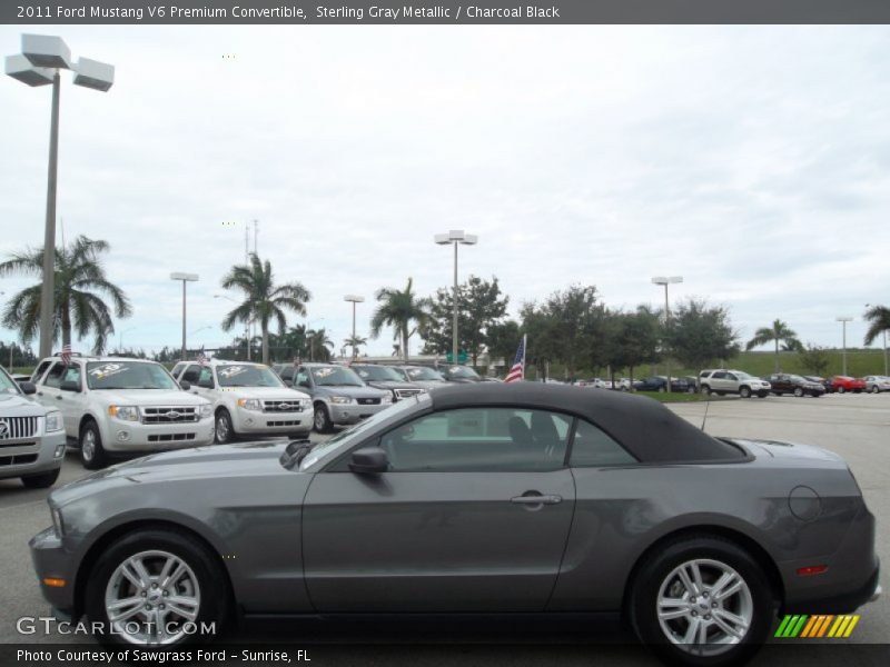 Sterling Gray Metallic / Charcoal Black 2011 Ford Mustang V6 Premium Convertible