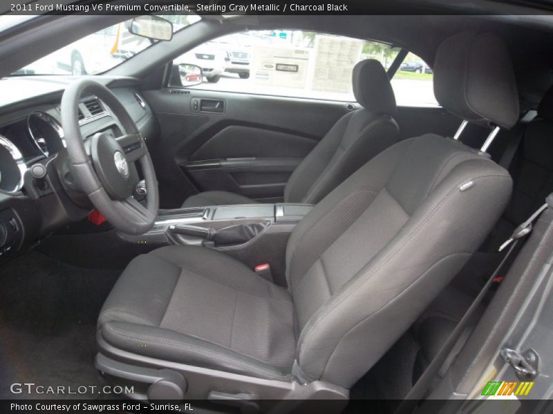Sterling Gray Metallic / Charcoal Black 2011 Ford Mustang V6 Premium Convertible