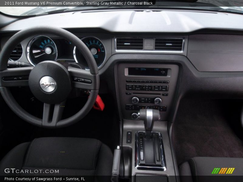 Sterling Gray Metallic / Charcoal Black 2011 Ford Mustang V6 Premium Convertible