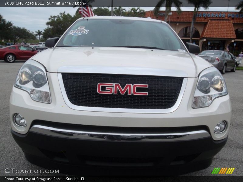 Summit White / Ebony 2009 GMC Acadia SLE