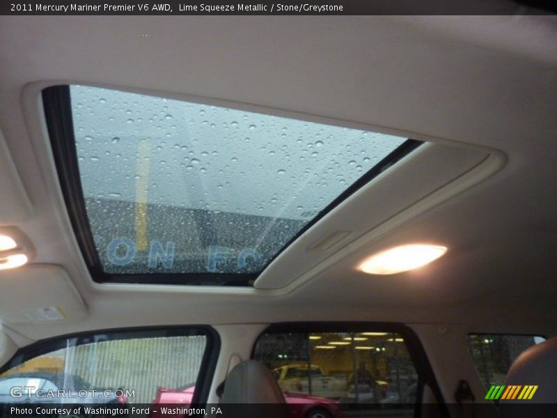 Lime Squeeze Metallic / Stone/Greystone 2011 Mercury Mariner Premier V6 AWD