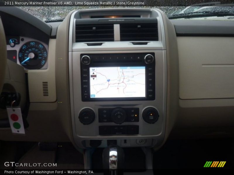 Lime Squeeze Metallic / Stone/Greystone 2011 Mercury Mariner Premier V6 AWD