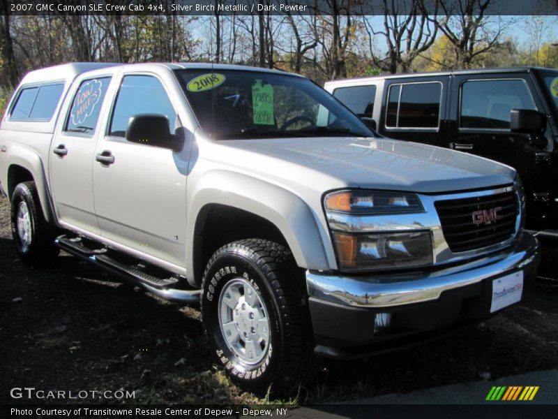 Silver Birch Metallic / Dark Pewter 2007 GMC Canyon SLE Crew Cab 4x4