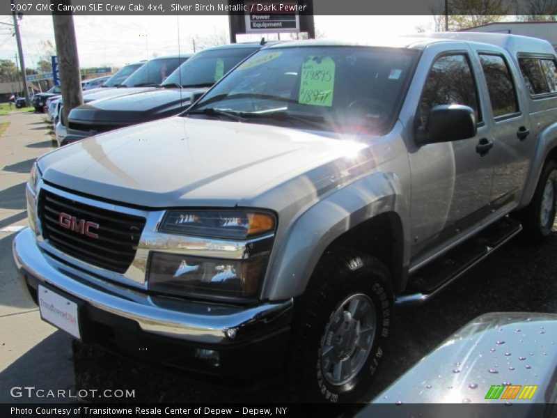 Silver Birch Metallic / Dark Pewter 2007 GMC Canyon SLE Crew Cab 4x4