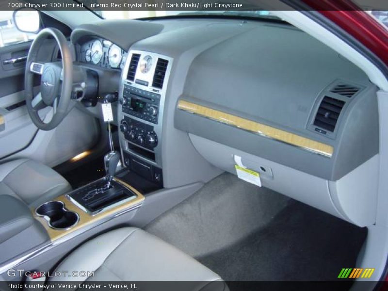 Inferno Red Crystal Pearl / Dark Khaki/Light Graystone 2008 Chrysler 300 Limited