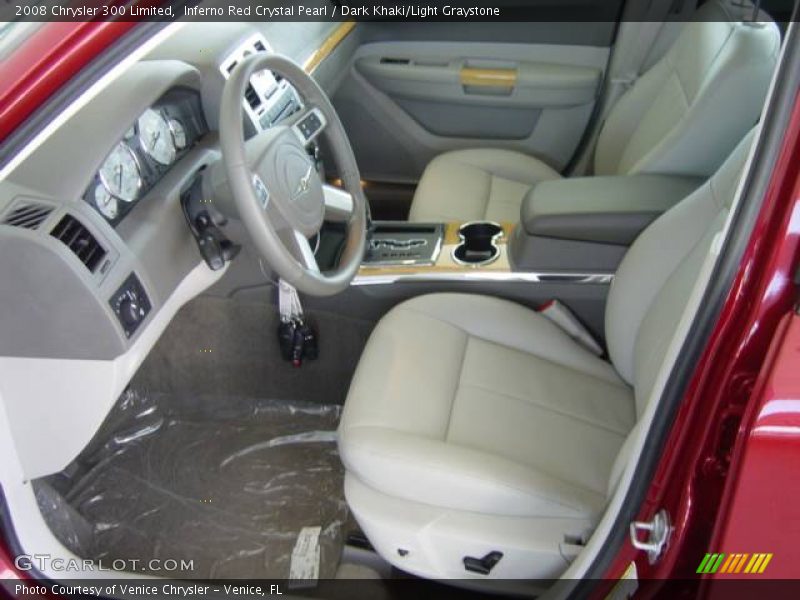 Inferno Red Crystal Pearl / Dark Khaki/Light Graystone 2008 Chrysler 300 Limited
