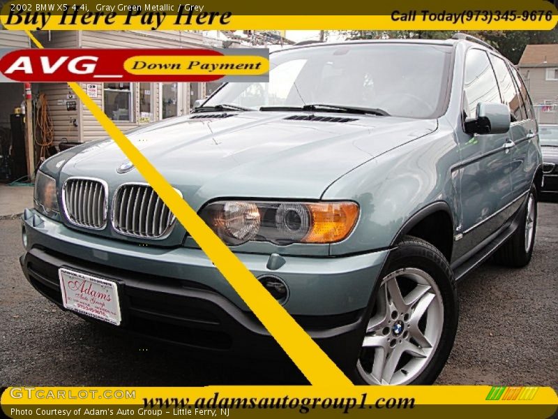 Gray Green Metallic / Grey 2002 BMW X5 4.4i