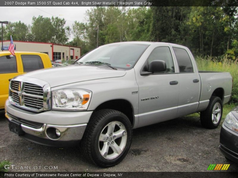 Bright Silver Metallic / Medium Slate Gray 2007 Dodge Ram 1500 ST Quad Cab 4x4