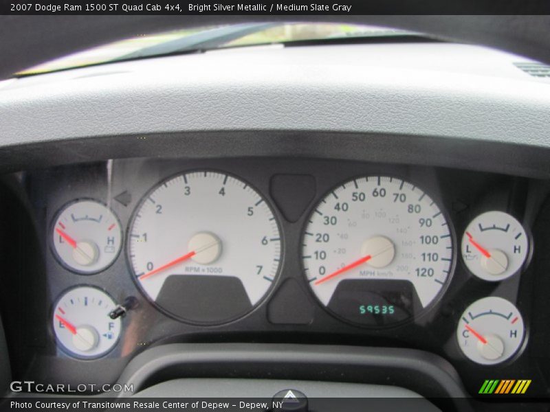 Bright Silver Metallic / Medium Slate Gray 2007 Dodge Ram 1500 ST Quad Cab 4x4