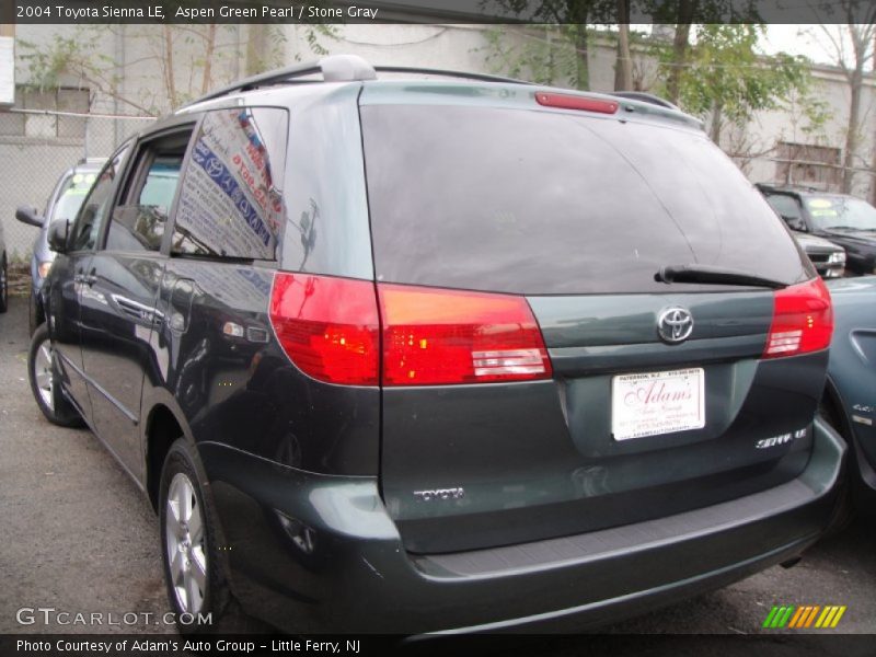Aspen Green Pearl / Stone Gray 2004 Toyota Sienna LE