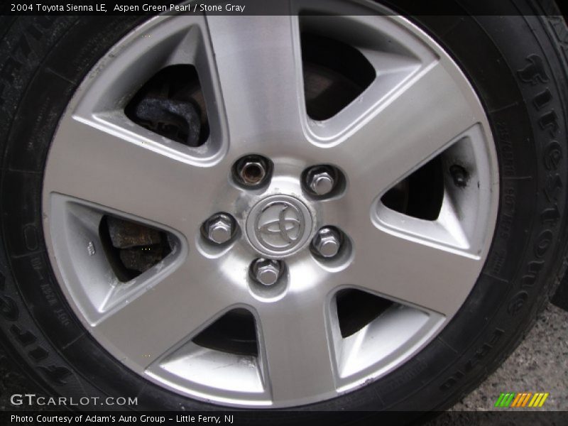 Aspen Green Pearl / Stone Gray 2004 Toyota Sienna LE