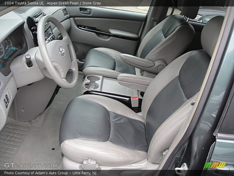 Aspen Green Pearl / Stone Gray 2004 Toyota Sienna LE
