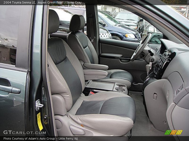 Aspen Green Pearl / Stone Gray 2004 Toyota Sienna LE