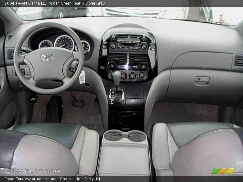 Aspen Green Pearl / Stone Gray 2004 Toyota Sienna LE