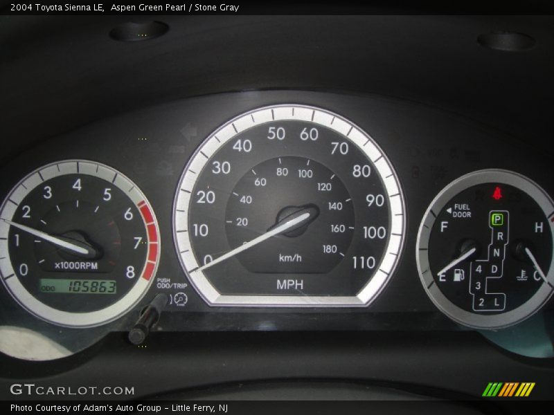 Aspen Green Pearl / Stone Gray 2004 Toyota Sienna LE