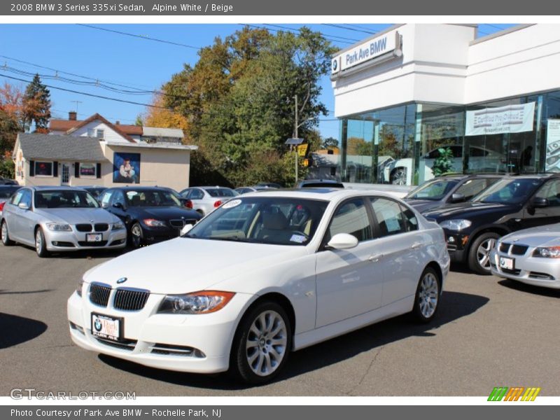 Alpine White / Beige 2008 BMW 3 Series 335xi Sedan