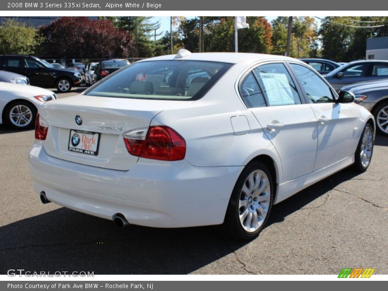 Alpine White / Beige 2008 BMW 3 Series 335xi Sedan