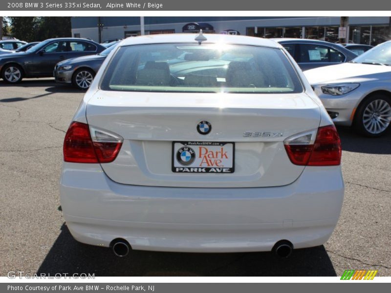 Alpine White / Beige 2008 BMW 3 Series 335xi Sedan