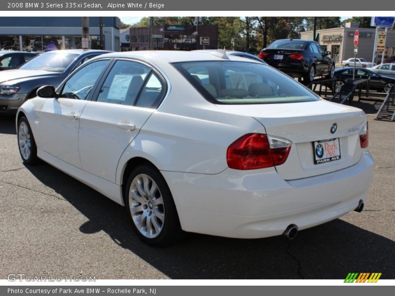 Alpine White / Beige 2008 BMW 3 Series 335xi Sedan