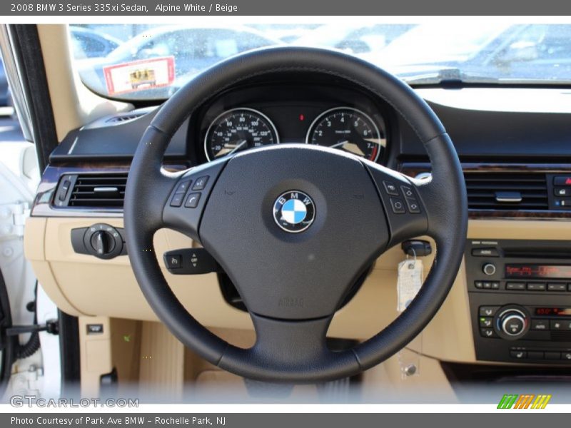 Alpine White / Beige 2008 BMW 3 Series 335xi Sedan