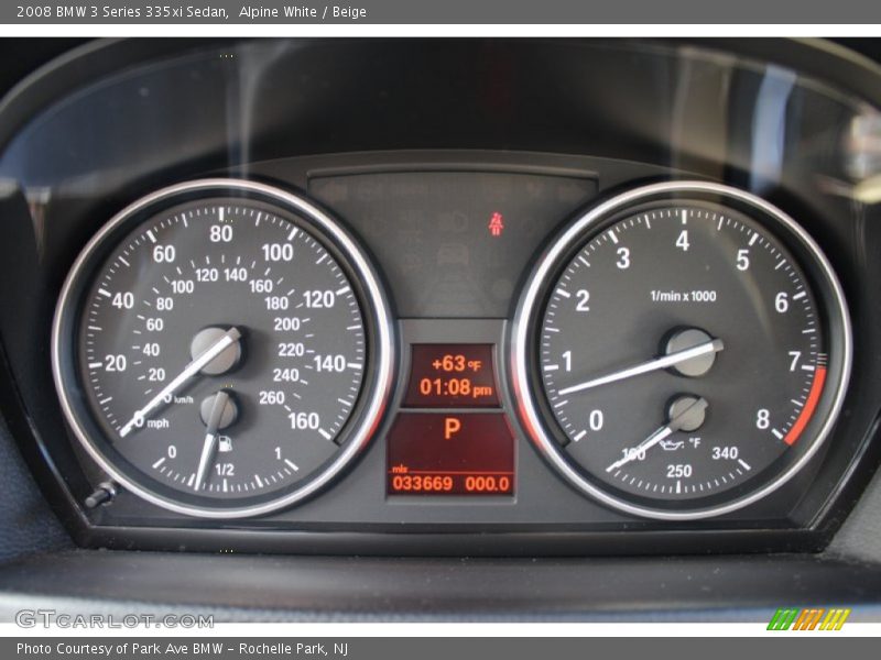 Alpine White / Beige 2008 BMW 3 Series 335xi Sedan