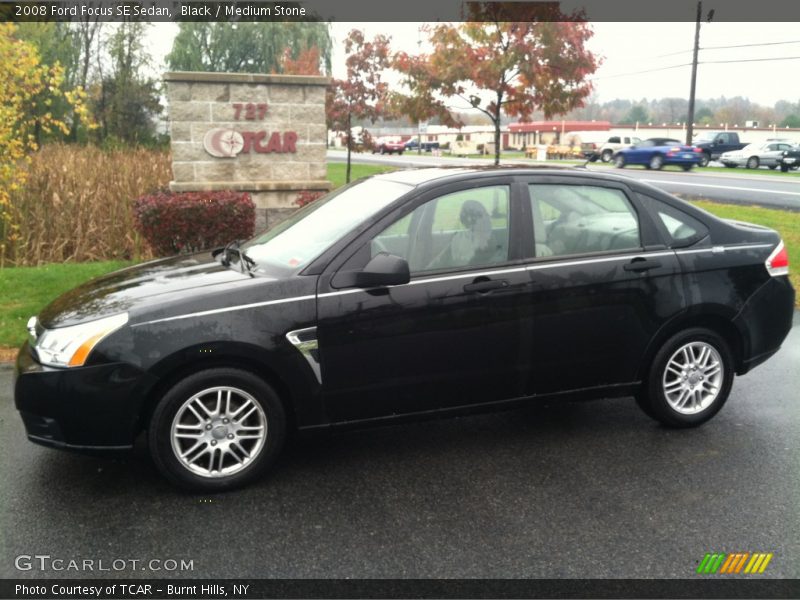 Black / Medium Stone 2008 Ford Focus SE Sedan