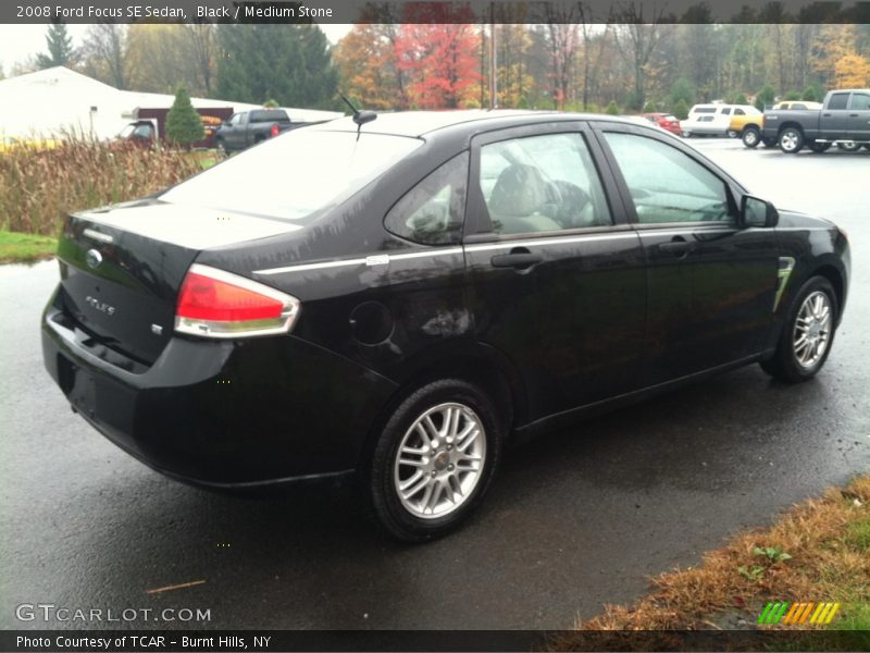 Black / Medium Stone 2008 Ford Focus SE Sedan