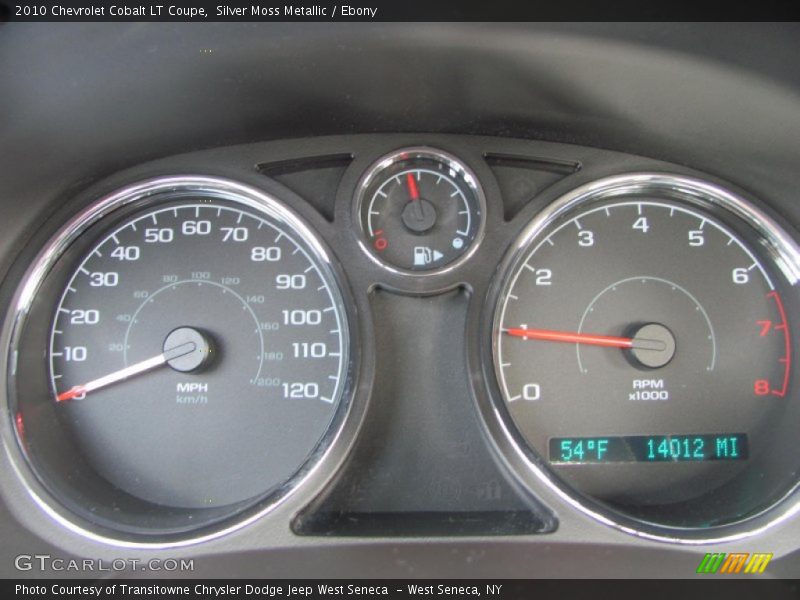 Silver Moss Metallic / Ebony 2010 Chevrolet Cobalt LT Coupe