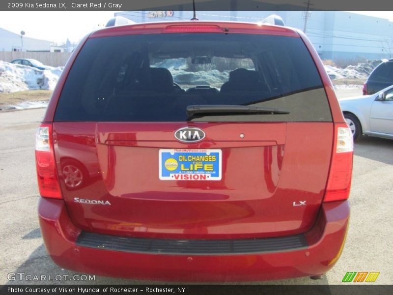 Claret Red / Gray 2009 Kia Sedona LX