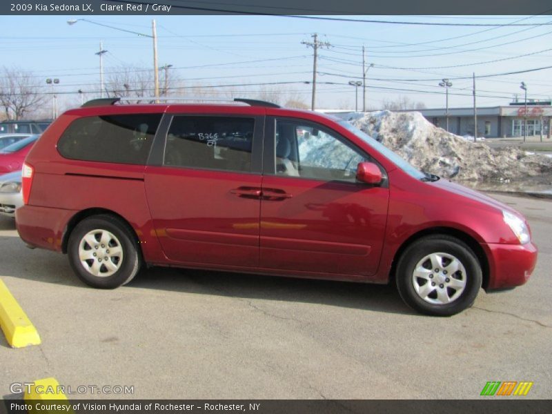 Claret Red / Gray 2009 Kia Sedona LX