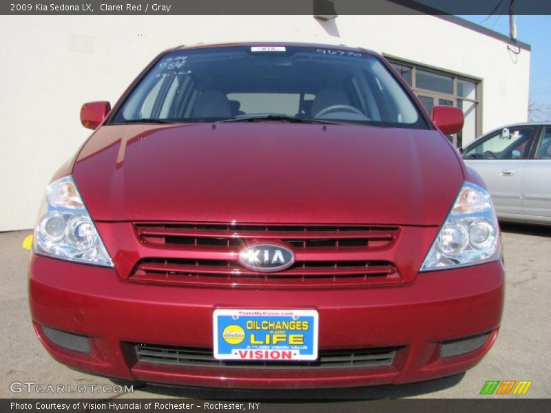 Claret Red / Gray 2009 Kia Sedona LX