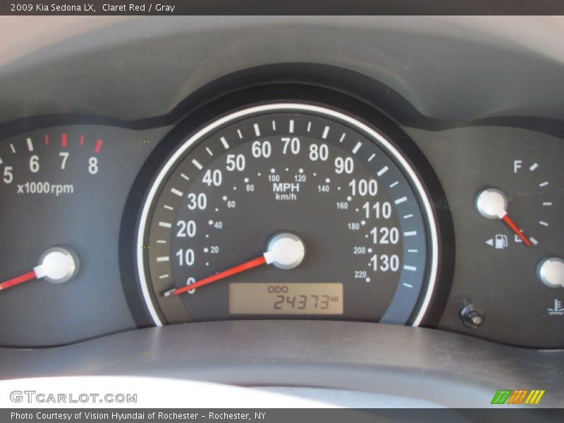 Claret Red / Gray 2009 Kia Sedona LX