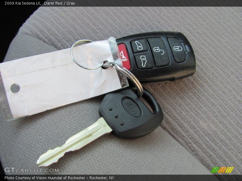 Claret Red / Gray 2009 Kia Sedona LX