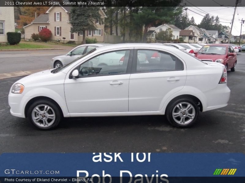 Summit White / Neutral 2011 Chevrolet Aveo LT Sedan