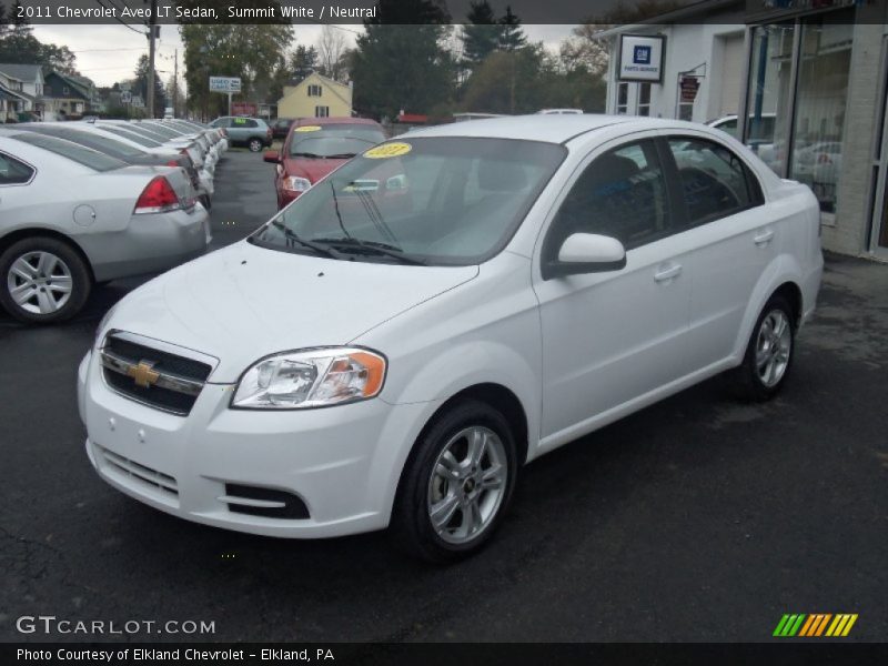 Summit White / Neutral 2011 Chevrolet Aveo LT Sedan