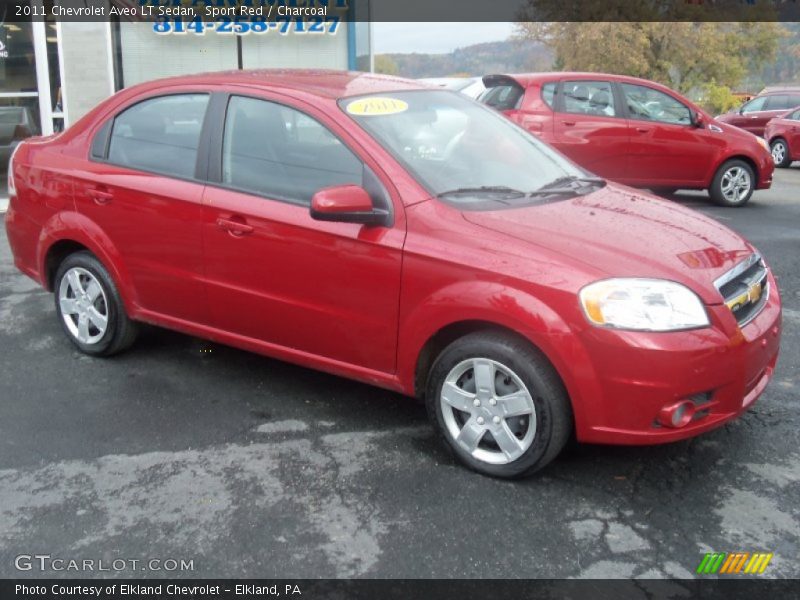 Sport Red / Charcoal 2011 Chevrolet Aveo LT Sedan