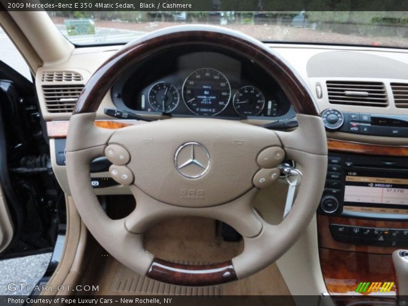 Black / Cashmere 2009 Mercedes-Benz E 350 4Matic Sedan