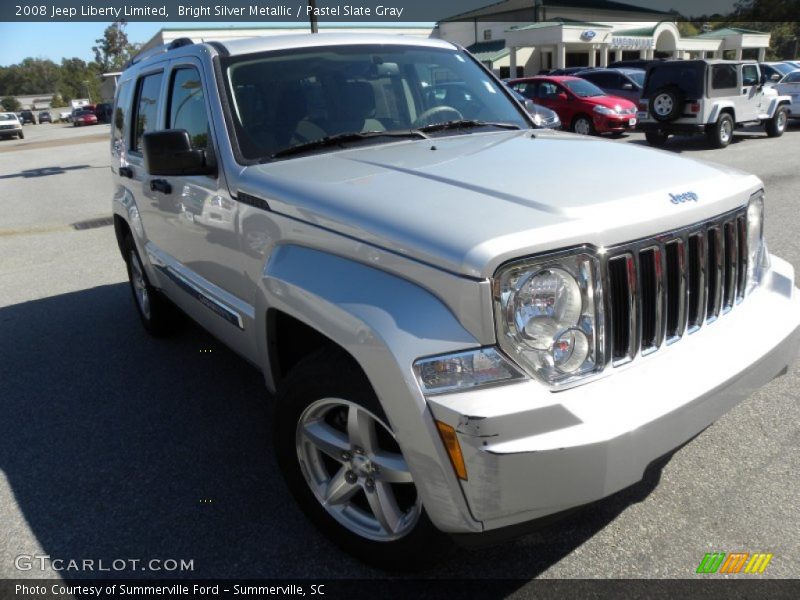 Bright Silver Metallic / Pastel Slate Gray 2008 Jeep Liberty Limited